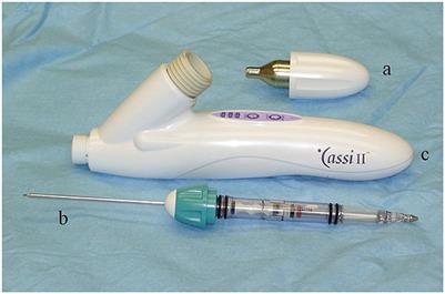 Evaluation of an ultrasound-guided freeze-core biopsy system for canine and feline brain tumors